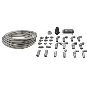 Dodge Challenger Plumbing Kit - DeatschWerks - X2 Series Pump Module -8AN Feed w/ -6AN Return PTFE - `08-`21