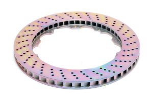 BMW M3 Brake Rotors (2) - Front - Dinan - Drilled - Silver Plated - `10-`15 BMW M3 Brake Rotors (2) - Front - Dinan - Drilled - Silver Plated - `10-`15