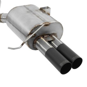 BMW M3 Performance Exhaust - Rear - Dinan - Axleback, Freeflow, Helmholtz Chamber, Polished, Black Tips - Black - `08-`13