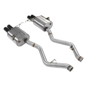 BMW M3 Performance Exhaust - Rear - Dinan - Axleback, Freeflow, Helmholtz Chamber, Polished, Black Tips - Black - `08-`13