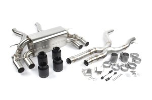 BMW M2 Competition Performance Exhaust - Dinan - Axleback + X-Pipe Freeflow - Black - `19-`21
