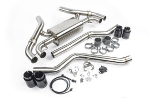BMW M440i Performance Exhaust - Dinan - Axleback, Quad Tips, T304 Stainless Steel, Black Ceramic Coated - Black - `20-`26