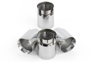 BMW X6 M Competition Performance Exhaust - Dinan - Axleback, Freeflow, Valved, Stainless Steel - Polished Tips - Polished - `20-`26