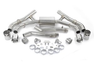 BMW X6 M Competition Performance Exhaust - Dinan - Axleback, Freeflow, Valved, Stainless Steel - Polished Tips - Polished - `20-`26