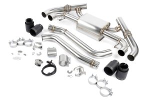 BMW M240i Performance Exhaust - Dinan - Axleback, Freeflow, Quad Tips, Black Ceramic Coated Tips - Black - `23-`26
