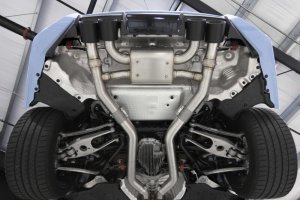 BMW M2 Performance Exhaust - Dinan - Axleback, Valved, Freeflow, Quad Tip - Polished - `23-`26