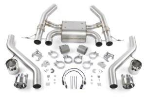 BMW M2 Performance Exhaust - Dinan - Axleback, Valved, Freeflow, Quad Tip - Polished - `23-`26