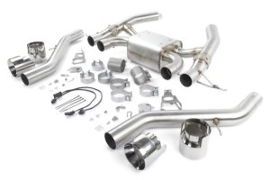 BMW M2 Performance Exhaust - Dinan - Axleback, Valved, Freeflow, Quad Tip - Polished - `23-`26