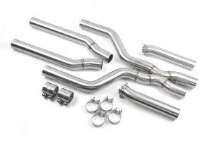 BMW X5M Performance Exhaust - Dinan - High Flow X-Pipe, 3.25in, T304 Stainless Steel - `24-`26