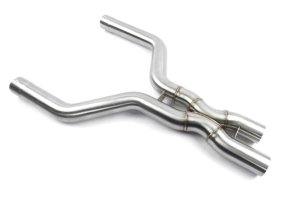 BMW X6M Performance Exhaust - Dinan - High Flow X-Pipe, 3.25in, T304 Stainless Steel - `24-`26