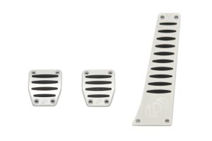 BMW 228i Pedal Cover Set - Dinan - Aluminum with Rubber Inserts - Silver - 2014