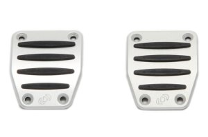 BMW 228i Pedal Cover Set - Dinan - Aluminum with Rubber Inserts - Silver - 2014