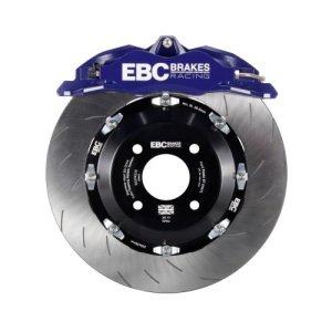 Ford Fiesta Brake Kit - Front - EBC - Blue Apollo-4 Calipers + 330mm Swept Grooved Rotors - Blue - `12-`17