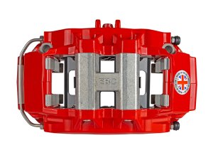 Nissan 370Z Brake Kit - Front - EBC - Apollo-6 Calipers + 355mm Rotors - Red - `08-`21