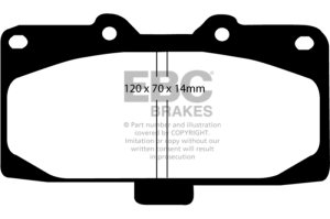 Nissan Skyline Brake Pads - Front - EBC - Greenstuff 2000 Series - `98-`03 Nissan Skyline Brake Pads - Front - EBC - Greenstuff 2000 Series - `98-`03