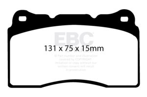 Acura TL Brake Pads - Front - EBC - Greenstuff 2000 Series - `04-`08