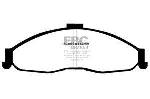 Chevrolet Camaro Brake Pads - Front - EBC - Greenstuff 2000 Series - `98-`02