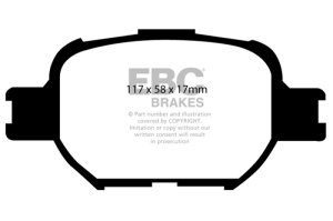 Scion TC Brake Pads - Front - EBC - Greenstuff 2000 Series Sport - `04-`10