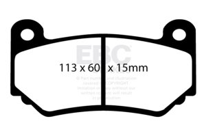Lotus Exige Brake Pads - Front - EBC - Greenstuff 2000 Series - `08-`11