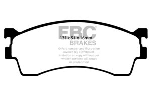 Mazda Protege Brake Pads - Front - EBC - Greenstuff 2000 Series - `01-`04