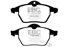 Saab 9-3 Brake Pads - Front - EBC - Greenstuff 2000 Series - `99-`02