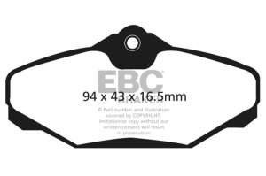 Ford Taurus Brake Pads - Rear - EBC - Greenstuff 2000 Series Sport - `94-`00