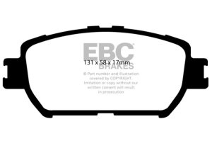 Lexus GS300 Brake Pads - Front - EBC - Greenstuff 2000 Series - `06-`07