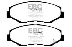 Acura ILX Brake Pads - Front - EBC - Greenstuff 2000 Series - `13-`15
