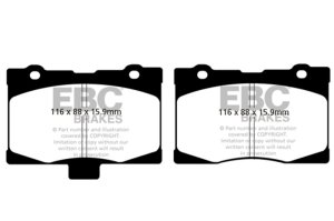 Acura RL Brake Pads - Performance - Front - EBC - Greenstuff 2000 Series Sport - `05-`08
