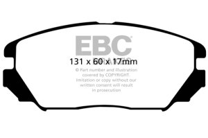 Hyundai Azera Brake Pads - Front - EBC - Greenstuff 2000 Series Sport - `08-`09