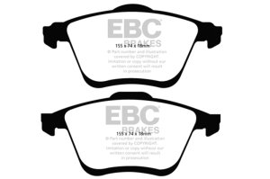 Mazda 6 Brake Pads - Front - EBC - Greenstuff 2000 Series - `06-`09