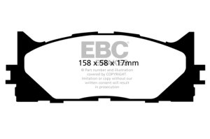 Lexus ES300h Brake Pads - Front - EBC - Greenstuff 2000 Series Sport - `13-`27