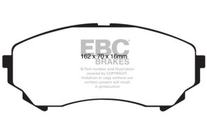 Cadillac CTS Brake Pads - Front - EBC - Greenstuff 2000 Series Sport - `08-`13