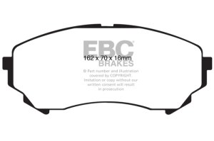 Cadillac CTS Brake Pads - Front - EBC - Greenstuff 2000 Series Sport - `08-`13
