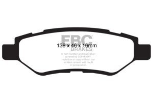 Cadillac CTS Brake Pads - Rear - EBC - Greenstuff 2000 Series - `08-`13
