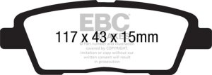 Hyundai Genesis Brake Pads - Rear - EBC - Greenstuff 2000 Series - `10-`11