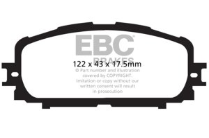 Toyota Yaris Brake Pads - Front - EBC - Greenstuff 2000 Series Sport - `12-`27