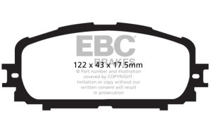 Toyota Yaris Brake Pads - Front - EBC - Greenstuff 2000 Series Sport - `12-`27