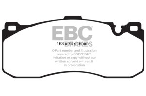 BMW 135i Brake Pads - Front - EBC - Greenstuff 2000 Series Sport - `08-`10