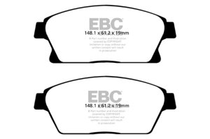 Buick Encore Brake Pads - Front - EBC - Greenstuff 2000 Series Sport - `13-`17