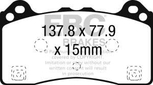 Ford Focus Brake Pads - Front - EBC - Greenstuff 2000 Series - `16-`17