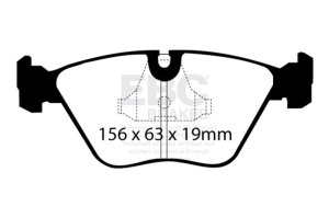 BMW Z3 Brake Pads - Front - EBC - Greenstuff 2000 Series - `98-`02