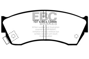 Chevrolet Metro Brake Pads - Front - EBC - Greenstuff 2000 Series - `97-`01