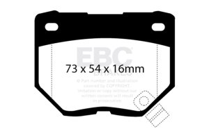 Nissan Skyline R34 Brake Pads - Rear - EBC - Greenstuff 2000 Series - `98-`03