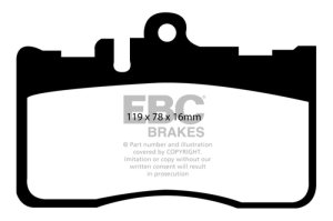 Lexus LS430 Brake Pads - Front - EBC - Redstuff Ceramic Low Dust - Red - `01-`06 Lexus LS430 Brake Pads - Front - EBC - Redstuff Ceramic Low Dust - Red - `01-`06