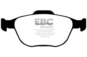 Ford Focus Brake Pads - Front - EBC - Redstuff Ceramic - `02-`04 Ford Focus Brake Pads - Front - EBC - Redstuff Ceramic - `02-`04