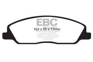Ford Mustang Brake Pad Set - Front - EBC - Redstuff Ceramic Low Dust - `10-`14
