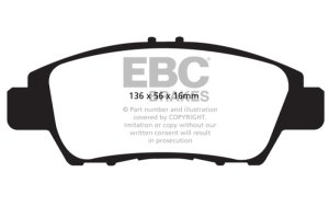 Honda CR-Z Brake Pads - Front - EBC - Redstuff Ceramic - `10-`15