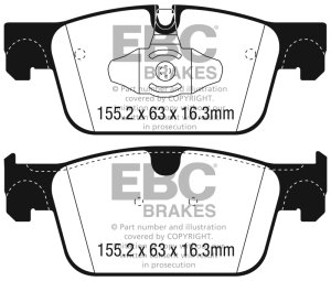 Volvo S90 Brake Pad Set - Front - EBC - Redstuff Ceramic - `17-`27
