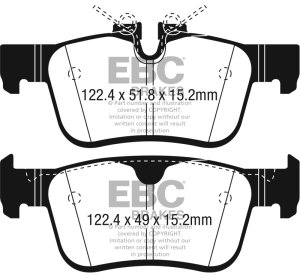 Volvo S90 Brake Pads - Rear - EBC - Redstuff Ceramic - Red - `17-`27